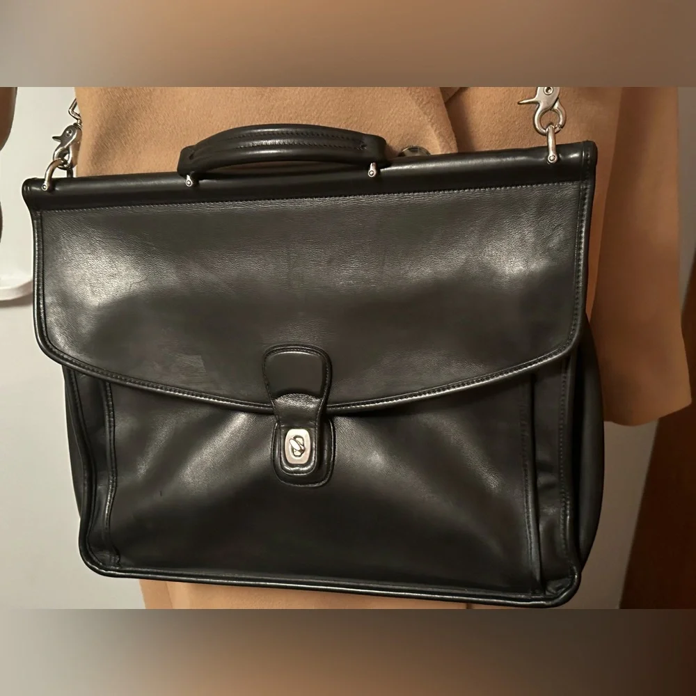 Coach | Bags | Coach Black Leather Large Beekman Briefcase Laptop